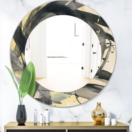 Minimalistic Roller IV - Mid-Century Mirror - Oval or Round Wall Mirror