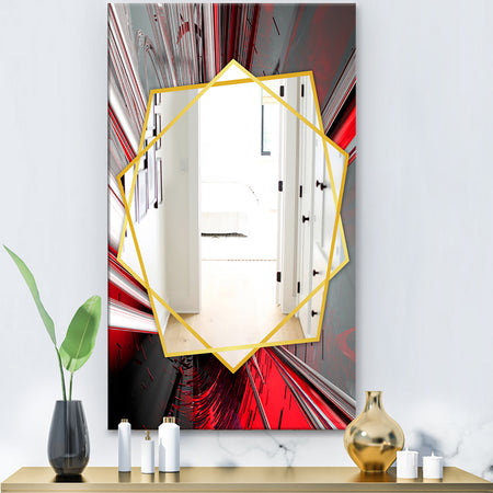 Fractal Deep Into Middle - Modern Mirror - Frameless Contemporary Wall Mirror