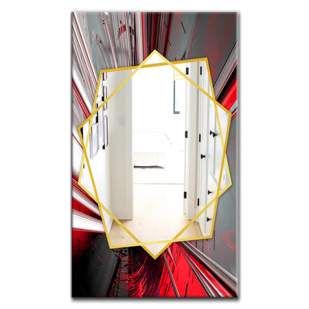 Fractal Deep Into Middle - Modern Mirror - Frameless Contemporary Wall Mirror