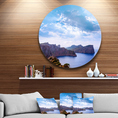 Majorca Formentor Cape Rocks - Seascape Round Wall Art