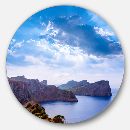 Majorca Formentor Cape Rocks - Seascape Round Wall Art
