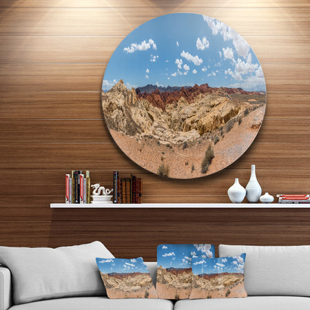 Valley of Fire Landscape Panorama - Landscape Disc Metal Wall Art