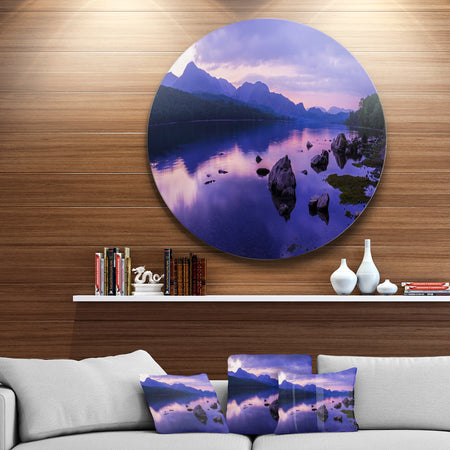 Coniston Water in the Lake District - Landscape Round Metal Wall Art