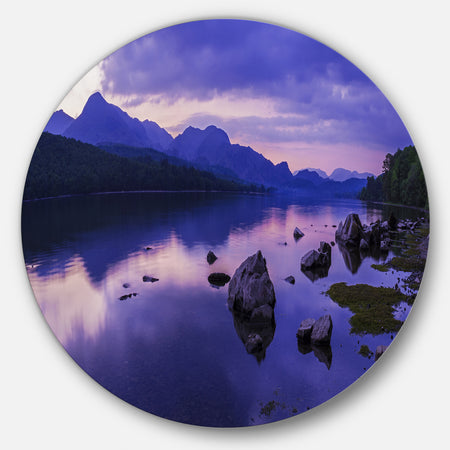 Coniston Water in the Lake District - Landscape Round Metal Wall Art