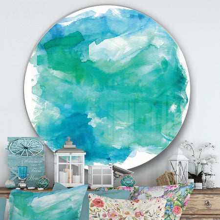 Sea Glass - Farmhouse Metal Circle Wall Art