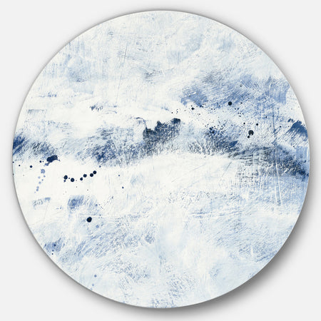 Blue Wipe Out - Farmhouse Metal Circle Wall Art