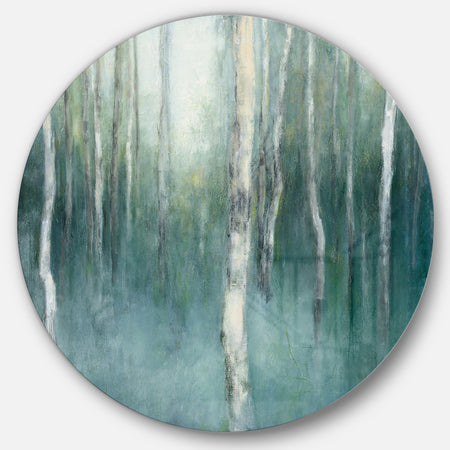 Green Forest Dream - Farmhouse Metal Circle Wall Art