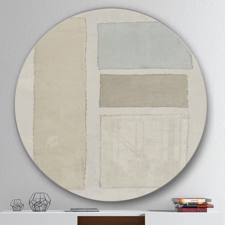Painted Weaving III FB - Geometric Metal Circle Wall Art