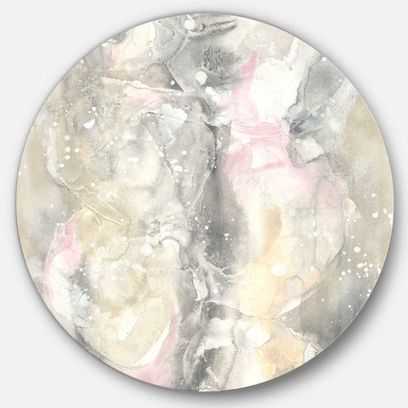 Watercolor Snowflakes II - Farmhouse Metal Circle Wall Art