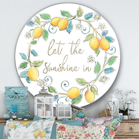 Mediterranean Breeze XII - Farmhouse Metal Circle Wall Art