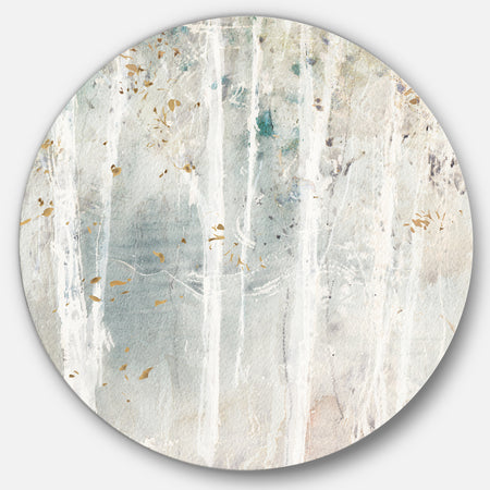 Porch & Den A Woodland Walk into the Forest VI - Farmhouse Metal Circle Wall Art