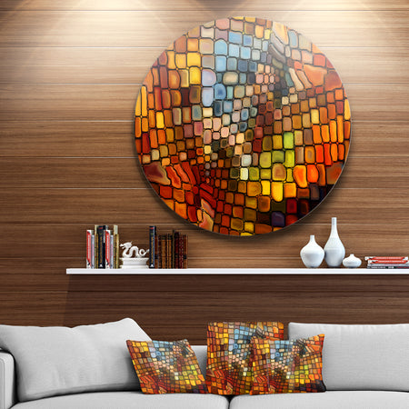 Dreaming Of Stained Glass - Abstract Glossy Metal Wall Art
