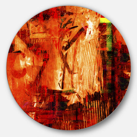 Abstract Fire Red - Abstract Glossy Metal Wall Art