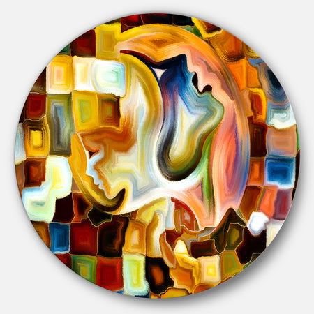 Way of Inner Paint - Abstract Glossy Metal Wall Art