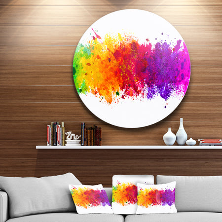 Artistic Watercolor Splash - Abstract Glossy Metal Wall Art