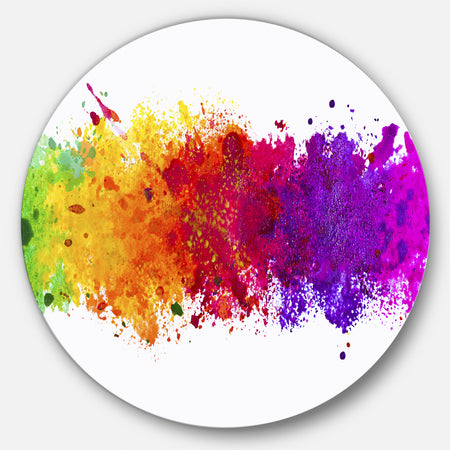 Artistic Watercolor Splash - Abstract Glossy Metal Wall Art