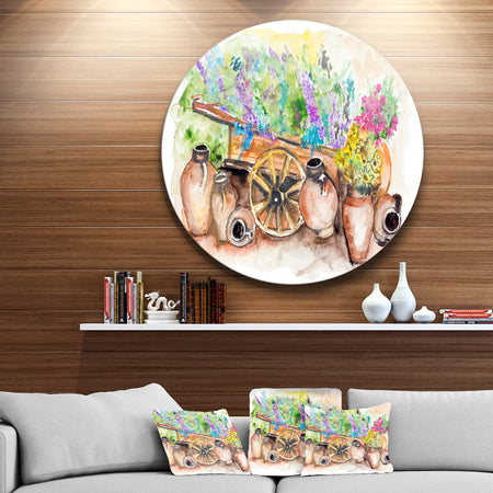 Lavender Flowers - Floral Glossy Metal Wall Art