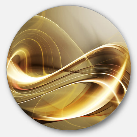Elegant Modern Sofa - Abstract Digital Disc Metal Artwork