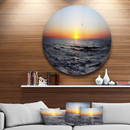 Sunrise at Sea Panorama - Photo Disc Metal Wall Art