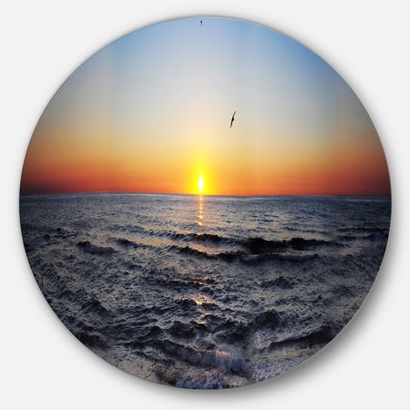 Sunrise at Sea Panorama - Photo Disc Metal Wall Art
