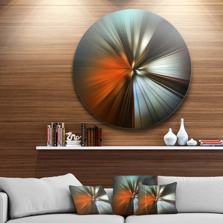 Brown Focus Color - Abstract Digital Art Circle Wall Art