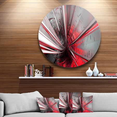 Fractal 3D Deep into Middle - Abstract Art Circle Metal Wall Art