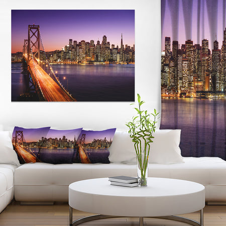 San Francisco skyline and Bay Bridge - Sea Bridge Canvas Wall Artwork