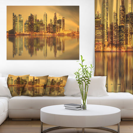 Singapore Marina Bay Skyscrapers - Cityscape Canvas print