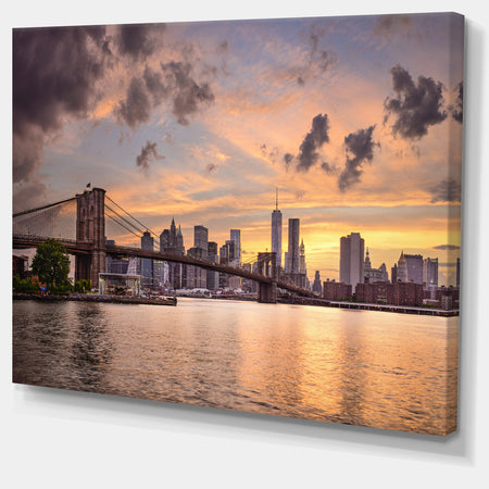 New York City Skyline under Dark Clouds - Cityscape Canvas print