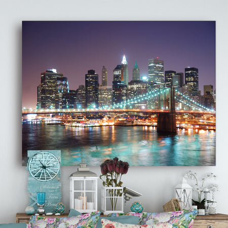 New York City Manhattan Skyscrapers - Cityscape Canvas print