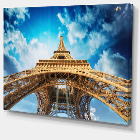 Beautiful view of Paris Eiffel Tower in Paris - Cityscape Canvas print