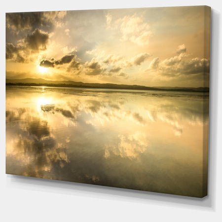Amazing Foreshore Reserve Reflection - Large Seashore Canvas Print
