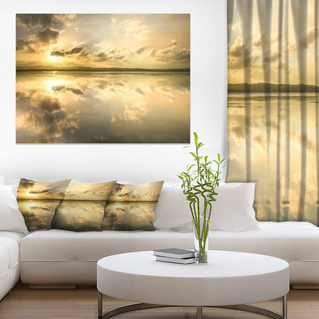 Amazing Foreshore Reserve Reflection - Large Seashore Canvas Print