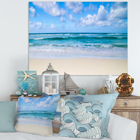 Serene Blue Tropical Beach - Large Seashore Canvas Print