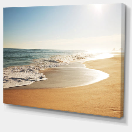 Wide Seashore with Crystal Waters - Modern Beach Canvas Art Print