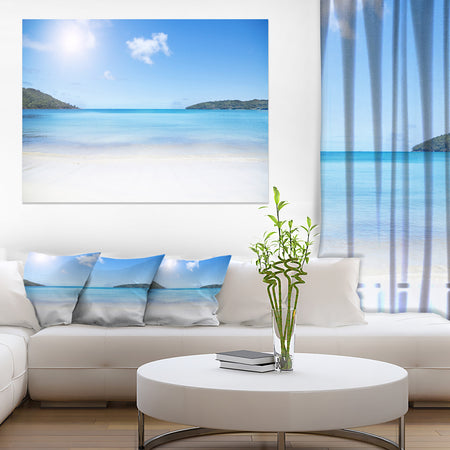 Calm Beach of Azure Indian Ocean - Contemporary Seascape Art Canvas