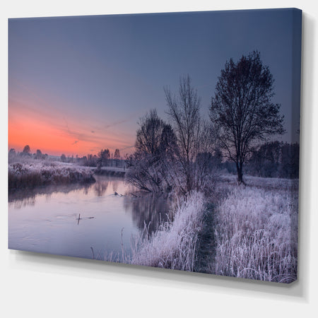 Frosty Fall Morning Panorama - Landscape Print Wall Artwork