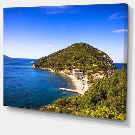 Blue Seashore at Elba Island - Extra Large Seashore Canvas Art