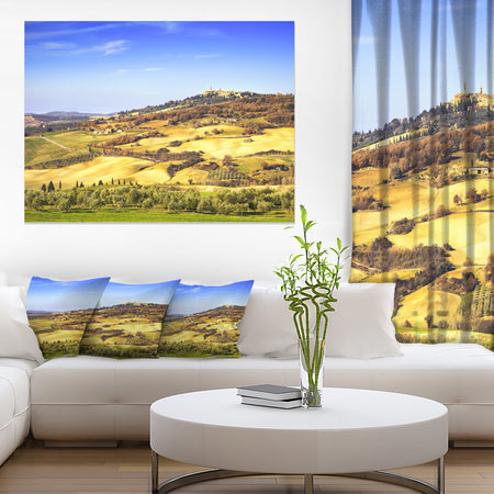 Pienza Medieval Village Italy - Oversized Landscape Wall Art Print