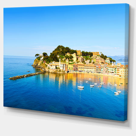 Sestri Levante Silence Bay Sea - Extra Large Seashore Canvas Art