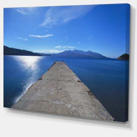 Elba Island Pier and Capanne Mountain - Oversized Landscape Wall Art Print