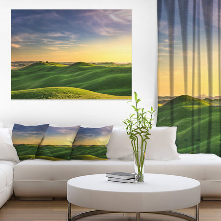 Green Rural Rolling Hills Tuscany - Oversized Landscape Wall Art Print