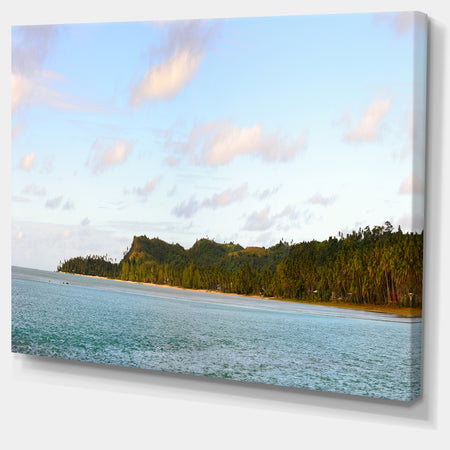 Aitutaki Lagoon Large Panorama - Modern Seascape Canvas Artwork