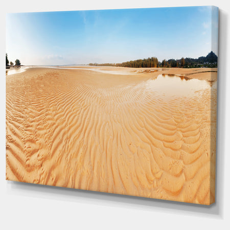 Exotic Tropical Beach Panorama - Modern Seascape Canvas Artwork