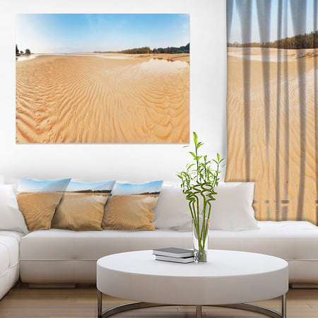 Exotic Tropical Beach Panorama - Modern Seascape Canvas Artwork