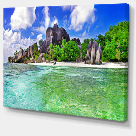 Amazing La Diguse Island Seychelles - Landscape Art Canvas Print