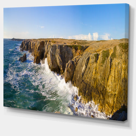 Cote Sauvage Bretagne France - Large Seascape Art Canvas Print