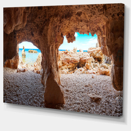 Denia Las rotas Beach Caves - Landscape Artwork Canvas
