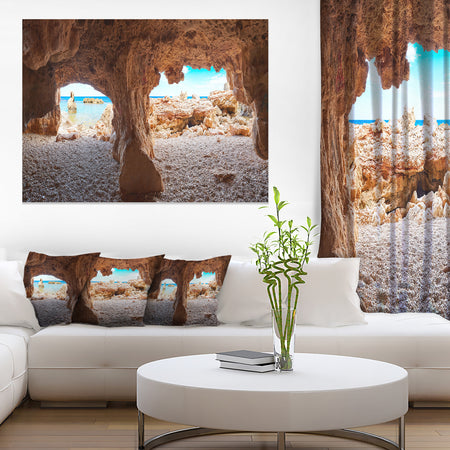Denia Las rotas Beach Caves - Landscape Artwork Canvas