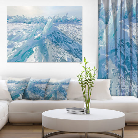 Blue Ice Hummocks in Siberia Lake Baikal - Landscape Artwork Canvas